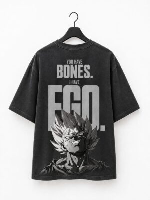 EGO WARRIOR — Vintage Washed Oversized Graphic T-Shirt