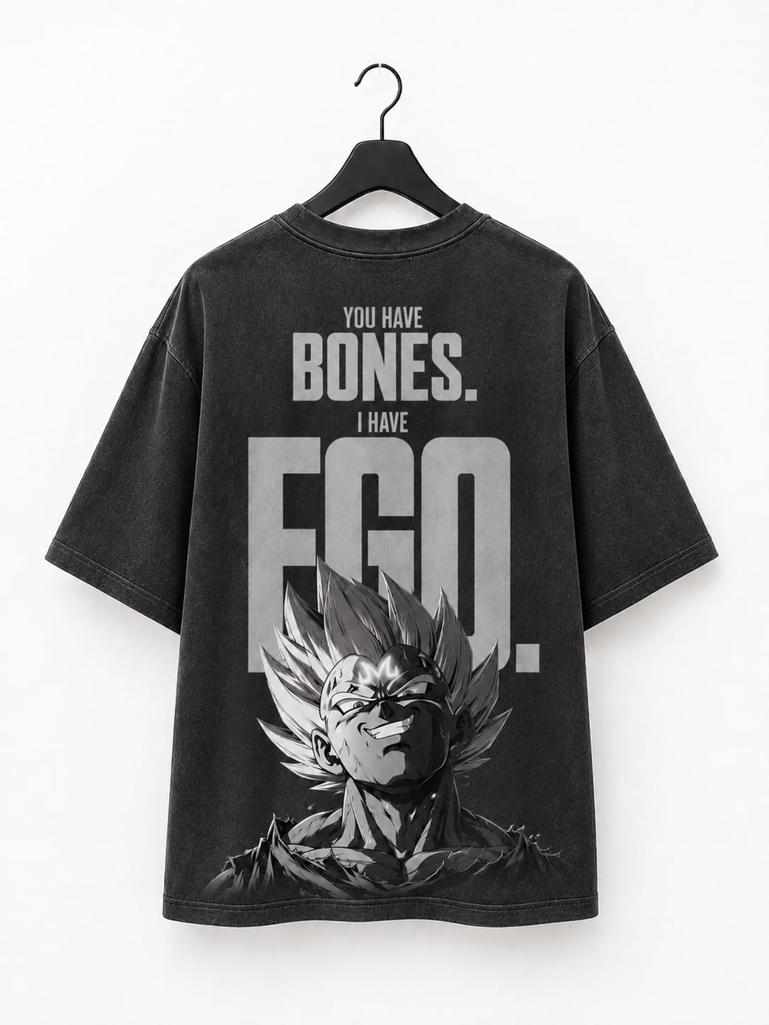 EGO WARRIOR — Vintage Washed Oversized Graphic T-Shirt