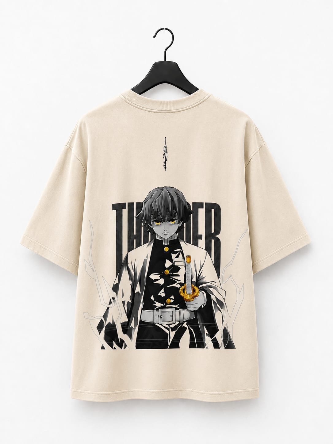 Thunder Blade — Warrior Anime Oversized Tee