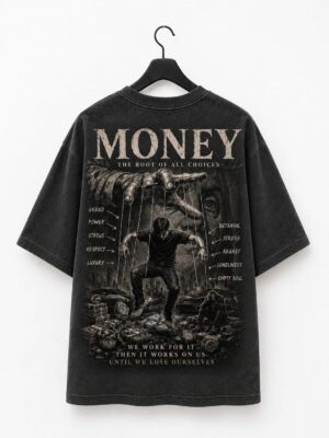 The Root of All Choices — Money Graphic Oversized Tee