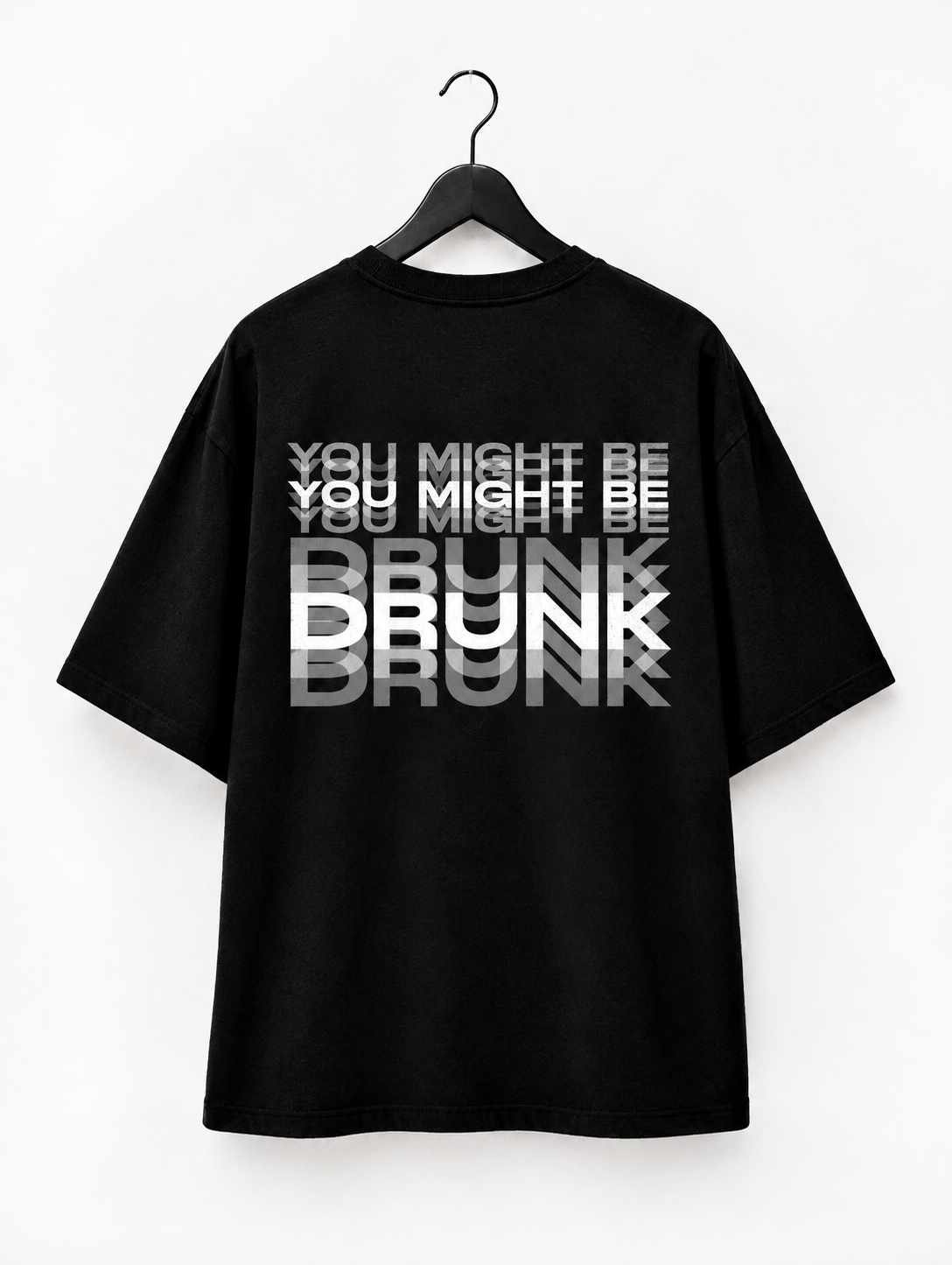 Drunk Glitch Oversized Tee