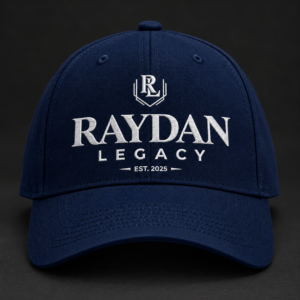 RAYDAN LEGACY Navy Blue Cap – Premium Embroidered RL Logo Baseball Hat