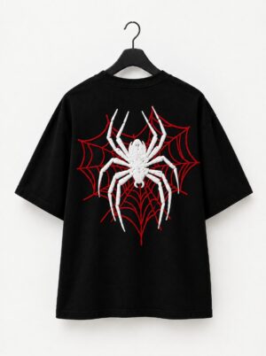 Web of Shadows — Gothic Spider Oversized Tee
