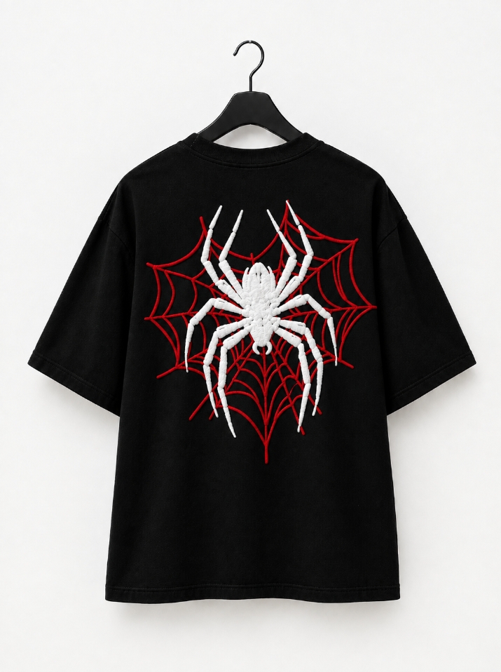 Web of Shadows — Gothic Spider Oversized Tee